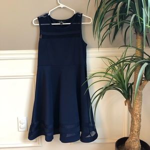Lulu’s fit and flare navy dress